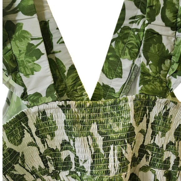 Abercrombie & Fitch Floral‎ Ruffle V Neck Dress Size Large - Picture 4 of 8